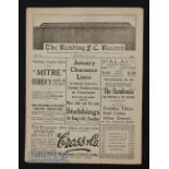 1928/29 Reading v Tottenham Hotspur FAC 3rd round match programme, 4 pagers (opens out into 1