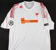 Adam Komlosi Match Worn Champions League Shirt which was swapped with Jamie Carragher 2009 - Worn