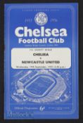 1955 Charity Shield match programme Chelsea v Newcastle Utd at Chelsea 14 September 1955. Good