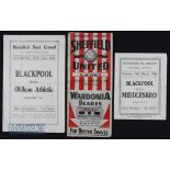 War time Blackpool match programmes to include 1941/42 Oldham Athletic (22 November), 1945/46