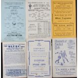 Selection of war time 1944/45 match programmes to include Chesterfield v Halifax Town, 1945/46