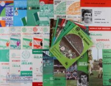 Selection of Republic of Ireland match programmes to include 1960 Wales, Chile, Norway 1961