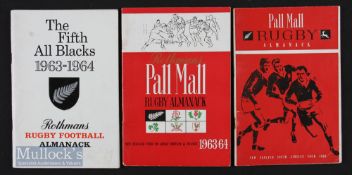 1960/1963-4 Rothmans Pall Mall Rugby Almanacks (2): The popular compact pre-tour guides - the NZ