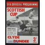 1948/49 Scottish Cup semi-final Clyde v Dundee at Easter Road. Good