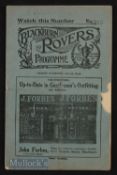1929/30 Blackburn Rovers v Huddersfield Town Div 1 match programme 8 February 1930. Tear to cover (