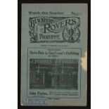 1929/30 Blackburn Rovers v Huddersfield Town Div 1 match programme 8 February 1930. Tear to cover (