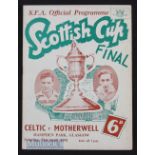 1950/51 Scottish Cup Final Celtic v Motherwell at Hampden. Good, team changes