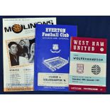 1968/69 Wolves postponed match programme issues to include home Coventry City (26 December), and