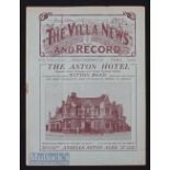 1928/29 Aston Villa v Cardiff City programme. Slight crease, rusty staple.