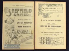 1901 Sheffield Cup Final at Bramhall Lane, Sheffield United (reserve) v Channing Rovers 30 March