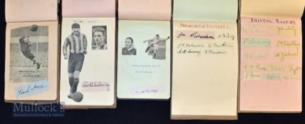 Interesting Selection of Early 1930s Football Autographs within 5 various albums including a wide