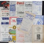 1947/48 Selection of Blackpool away league match programmes to include Manchester Utd, Bolton