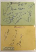 Signed Manchester United Busby Babes Album Pages featuring Edwards, Pegg, Clayton, Webster,