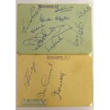 Signed Manchester United Busby Babes Album Pages featuring Edwards, Pegg, Clayton, Webster,