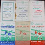 Selection of Republic of Ireland match programmes to include 1951 Argentina 1952 France (poor)