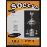 1961 American Soccer League Final Everton v Dukla Prague 2 August at New York (1st match) Good.