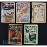 Athletic News Football Annuals 1930/31, 1931/32 (torn cover), 1932/33 (cover missing), 1936/37 (