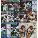 England Home Rugby Programmes 1997-1999 (14): Five from the Five Nations, nine v tourists/Autumn