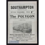 1938/39 Southampton v Coventry City reserves London Combination match programme. Slight creases.