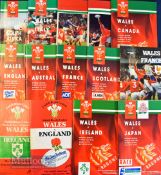Wales Home Rugby Programmes 1991-94 (14): Most if not all the Welsh homes inc tourists and specials,