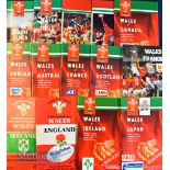 Wales Home Rugby Programmes 1991-94 (14): Most if not all the Welsh homes inc tourists and specials,