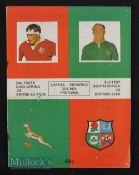 1974 British & Irish Lions to S Africa Rugby Test Programme: The large, sought after issue for the