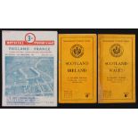 1951 Five Nations Rugby Programme Trio (3): Scotland v champions-to-be Ireland (5-6) & v Wales (19-