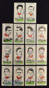 Signed Manchester United Busby Babes Cigarette Cards featuring Foulkes, Cope, Morgans, Goodwin,