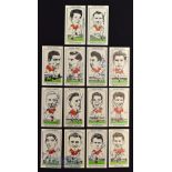 Signed Manchester United Busby Babes Cigarette Cards featuring Foulkes, Cope, Morgans, Goodwin,