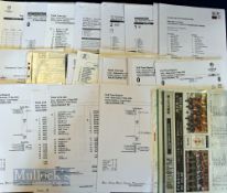 Collection of football match team sheets to include 2007 champions league final AC Milan v Liverpool