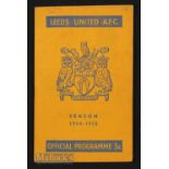 1954/55 Leeds Utd v West Bromwich Albion 19 February 1955 (f) Fair.