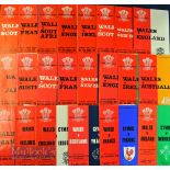 Wales Home Rugby Programmes 1970-79 (22): Almost all the homes from the Golden Seventies. The SA