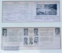 Trio of Welsh Interest Framed Photos/Displays (3): Two unglazed, mounted and labelled action shots