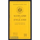 1929 Scarce Scotland v England Rugby Programme: Lovely condition, barely a spine split, very