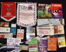 Selection of Football memorabilia to include Fifa World Cup 2006 Pennant Wales v Austria, 2012