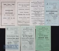 Selection of schools programmes 1952 Sunderland v Birmingham boys, 1952 Durham County v East