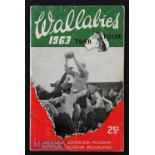 Rare 1963 S Universities (SA) v Wallabies Rugby Programme: Hard-to-find issue match programme from