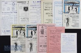 Selection of non-league match programmes to include 1946/47 Littlehampton v Southwick, 1948/49