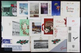 Collection of football clubs Xmas cards from early 1960s onwards to include Swansea Town, Shrewsbury