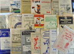 1956/57 Crewe Alexandra away football programmes to include league (20) & FAC Wrexham & Cheshire