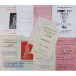 Selection of schools programmes 1938/39 South London v Folkestone (Divisional Final), 1952 Ilford