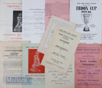 Selection of schools programmes 1938/39 South London v Folkestone (Divisional Final), 1952 Ilford