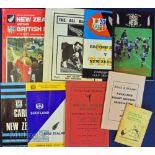 All Blacks Bundle of Rugby Programmes etc (9): NZ v Lions 3rd Test 1977, 4th Test 1983; v Scotland