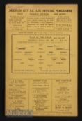 1939/40 War abandoned season FL Southern (A) area Norwich City v Charlton Athletic, single card.