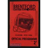 1935/36 Brentford v Wolverhampton Wanderers Div 1 match 1st February. Good, rusty staple.