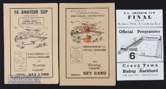 Selection of FA Amateur Cup Final replays to include 1954 Crook Town v Bishop Auckland (