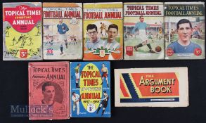 Pre-war Topical Times football annuals 1923/24, 1925/26, 1927/28, 1928/29, 1929/30, 1932/33, 1937/38