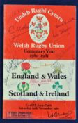 Signed 1980 Test Referees Rugby Programme: Most unusual, intriguing and collectable: a copy of the