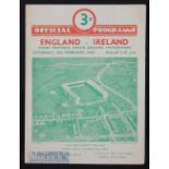 1948 England v Ireland Rugby Programme: Ireland swept the board and here’s the sought-after