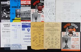 Selection of FA Youth Cup programmes to include 1957/58 Wolves v Leicester City, Manchester Utd v